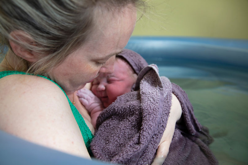 Mother and Newborn Baby in Birthpool